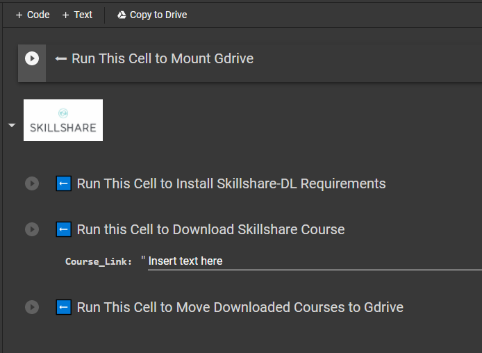 Skillshare Course Downloader Into Your GDrive ElaKiri
