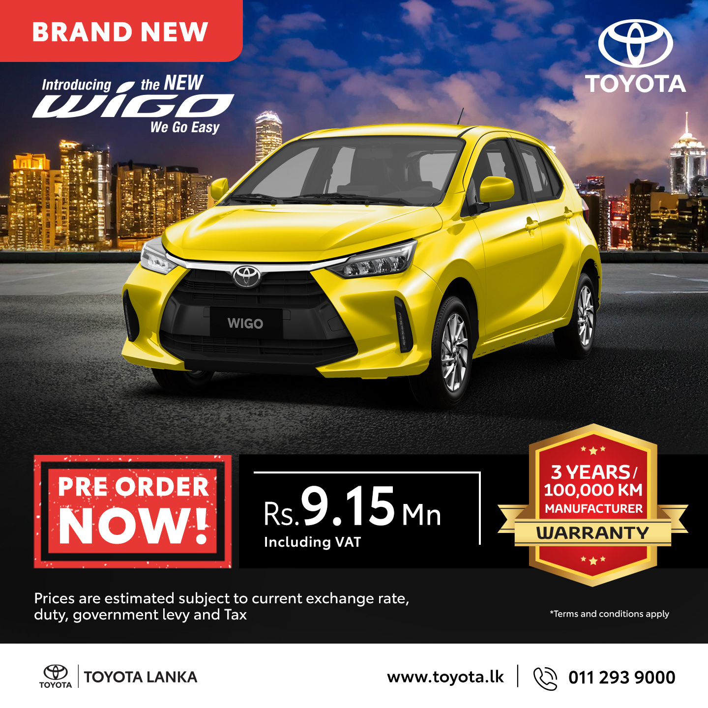 2025 Toyota Brand New Price List -10.02.2025 | ElaKiri