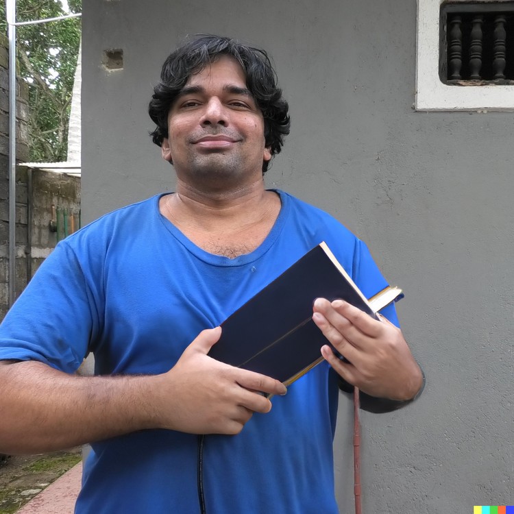 God holding Greg Bear's book Anvil of Stars in both hands.jpg
