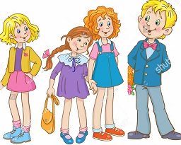 stock-vector-three-cute-girls-and-one-boy-with-a-bouquet-of-flowers-in-cartoon-style-isolated-...jpg