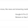 Google AI pro 1 year account