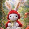 Handmade Soft Toy Red Riding Bunny