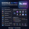 🚀 Google AI PRO – 18 Months | Rs. 850 Only